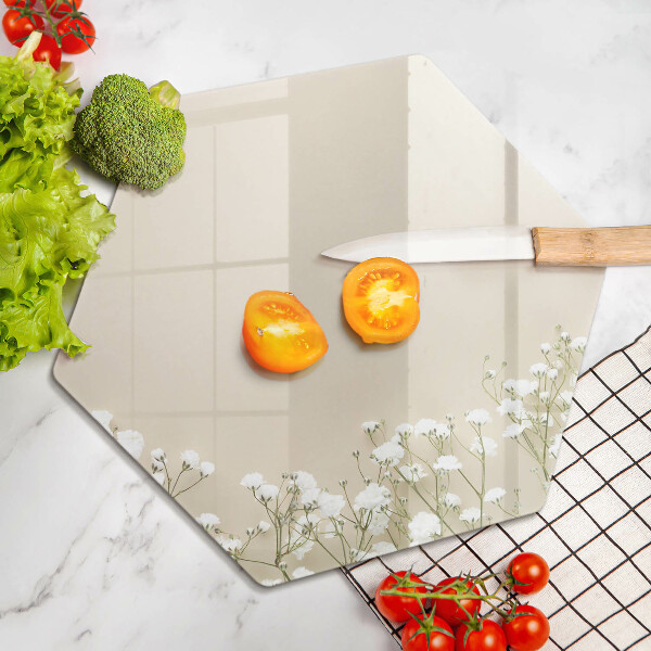 Kuchynská doska zo skla Sadrové boho kvety