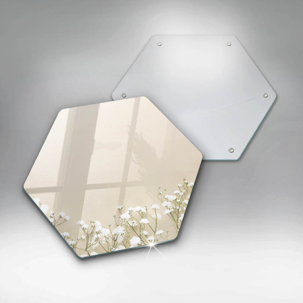 Kuchynská doska zo skla Sadrové boho kvety