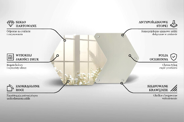 Kuchynská doska zo skla Sadrové boho kvety