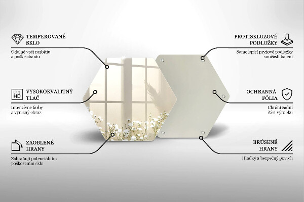 Kuchynská doska zo skla Sadrové boho kvety