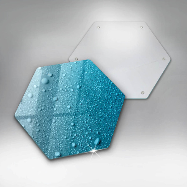 Kuchynská doska veľká zo skla Kvapky vody