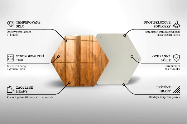 Kuchynská doska zo skla Drevené dosky