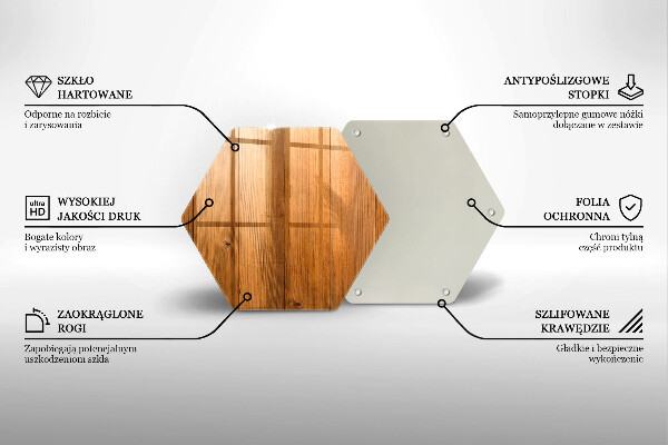 Kuchynská doska zo skla Drevené dosky