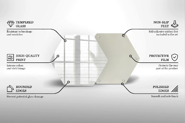 Kuchynská doska zo skla Moderné svetlé dosky
