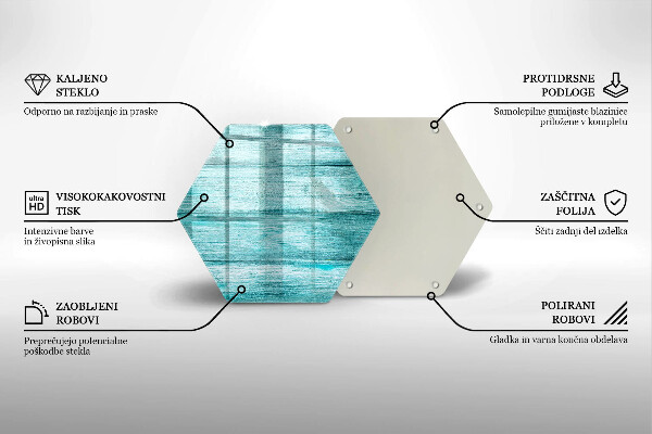 Kuchynská doska zo skla Vintage drevené dosky