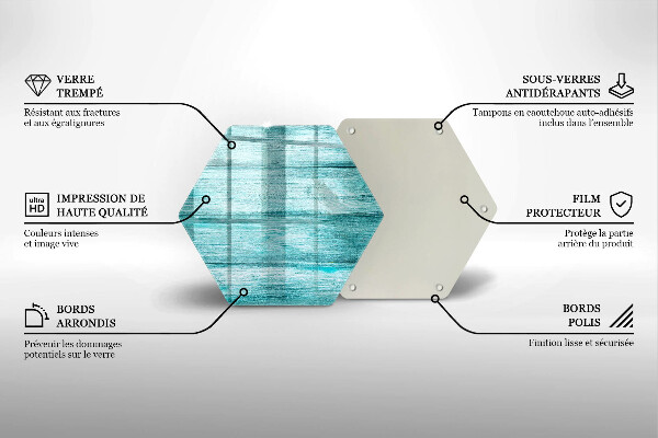 Kuchynská doska zo skla Vintage drevené dosky