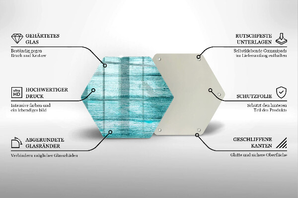 Kuchynská doska zo skla Vintage drevené dosky