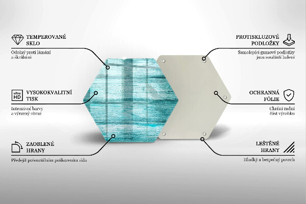 Kuchynská doska zo skla Vintage drevené dosky