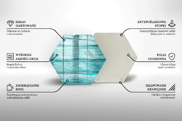 Kuchynská doska zo skla Vintage drevené dosky