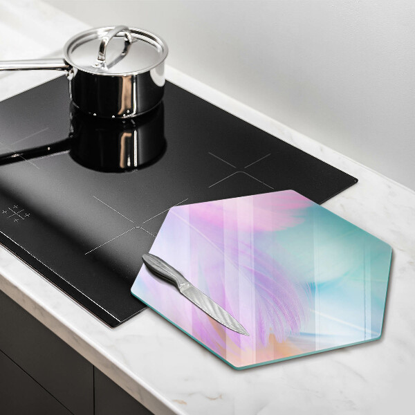 Kuchynská doska zo skla Pastelové perie