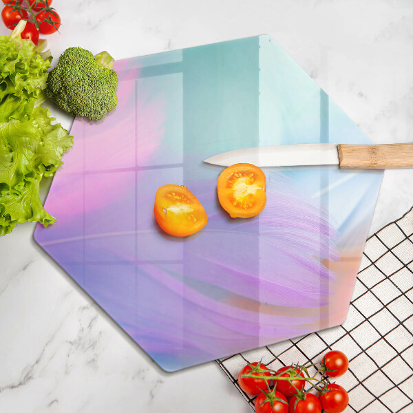 Kuchynská doska zo skla Pastelové perie