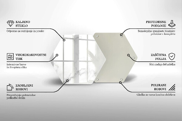 Kuchynská doska zo skla Moderný mramor