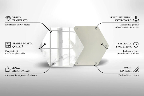 Kuchynská doska zo skla Moderný mramor