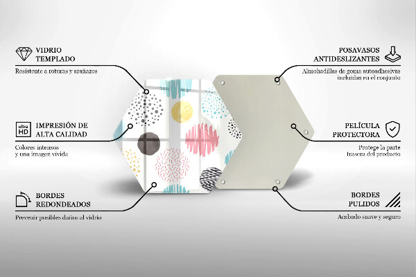 Kuchynská doska zo skla Maľované tvary