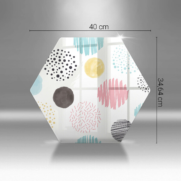 Kuchynská doska zo skla Maľované tvary