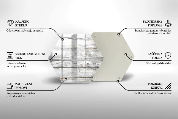 Kuchynská doska zo skla Svetlé drevené dosky