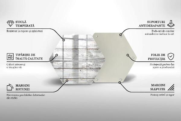 Kuchynská doska zo skla Svetlé drevené dosky
