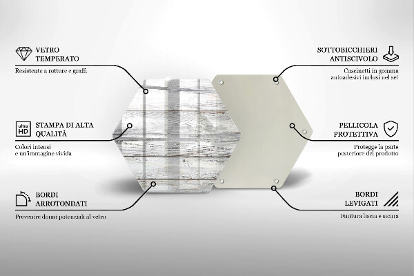 Kuchynská doska zo skla Svetlé drevené dosky