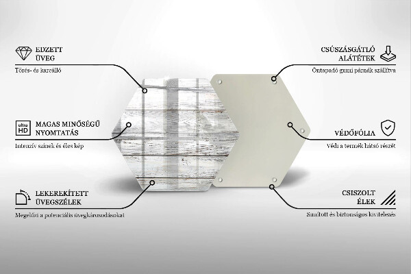 Kuchynská doska zo skla Svetlé drevené dosky