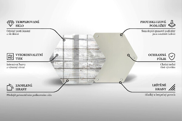 Kuchynská doska zo skla Svetlé drevené dosky