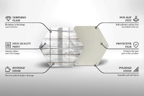 Kuchynská doska zo skla Svetlé drevené dosky