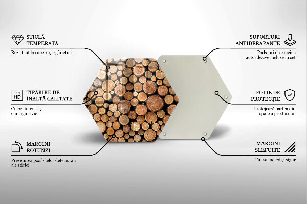 Kuchynská doska zo skla Kmene stromov