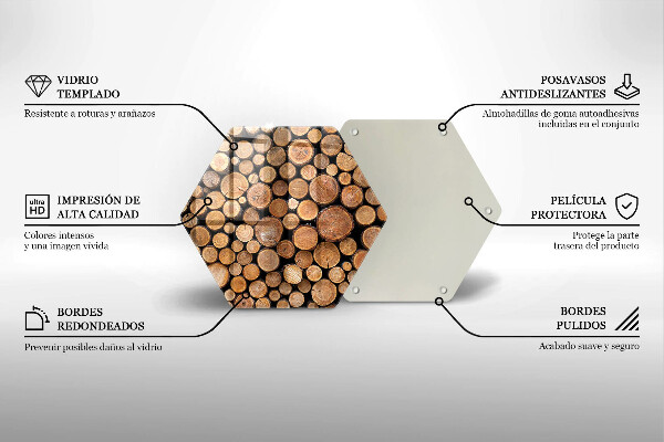 Kuchynská doska zo skla Kmene stromov