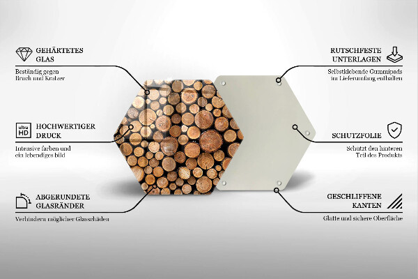 Kuchynská doska zo skla Kmene stromov