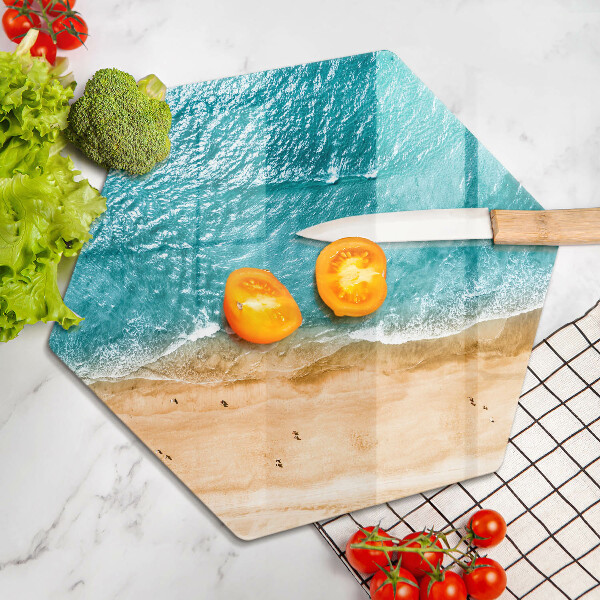 Kuchynská doska zo skla Plážové pobrežie a more