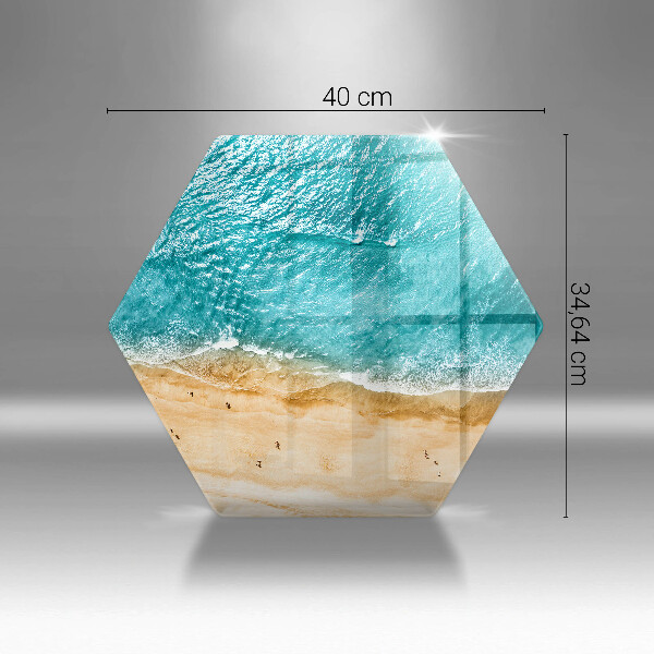 Kuchynská doska zo skla Plážové pobrežie a more