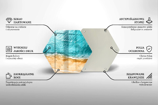 Kuchynská doska zo skla Plážové pobrežie a more