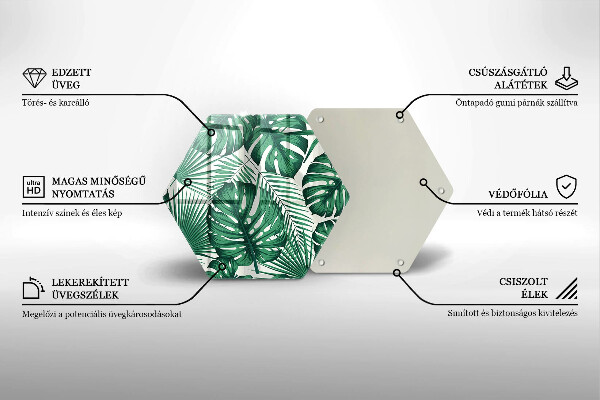 Kuchynská doska veľká zo skla Monstera odchádza