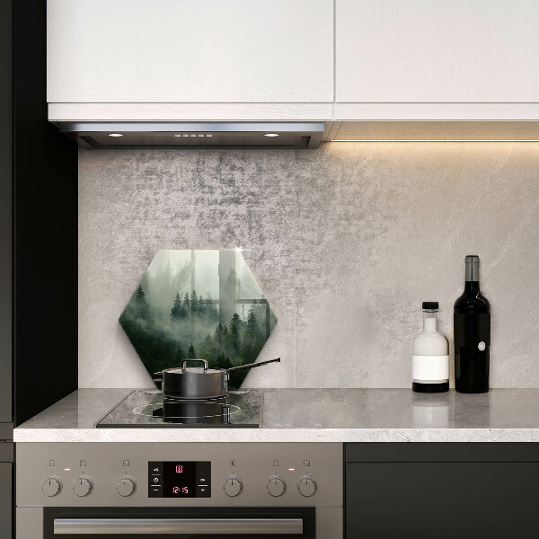 Kuchynská doska zo skla Hmlistá lesná krajina