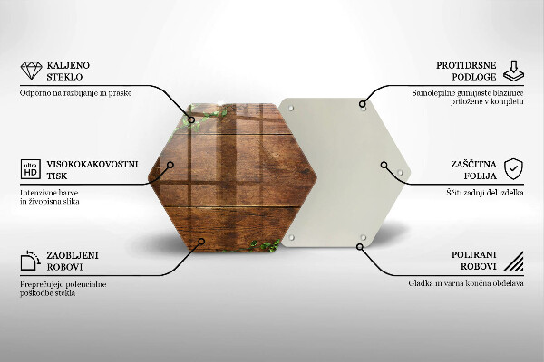 Kuchynská doska zo skla Drevené dosky a listy