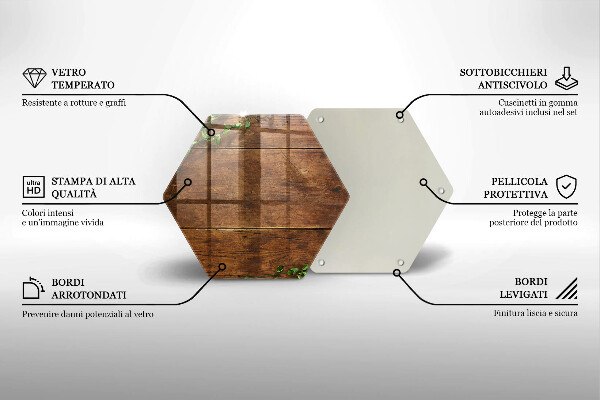 Kuchynská doska zo skla Drevené dosky a listy