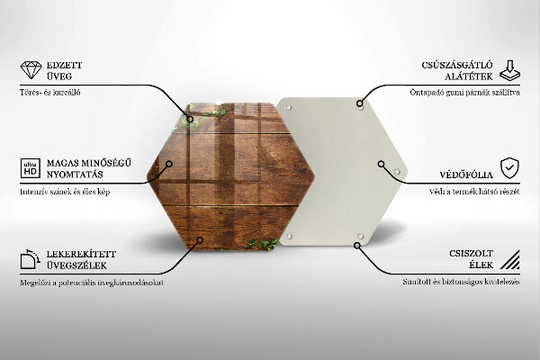 Kuchynská doska zo skla Drevené dosky a listy