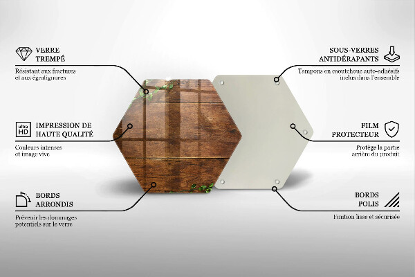 Kuchynská doska zo skla Drevené dosky a listy