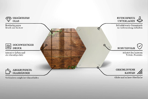 Kuchynská doska zo skla Drevené dosky a listy