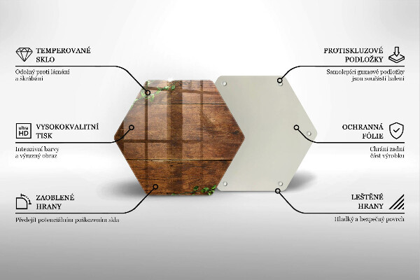 Kuchynská doska zo skla Drevené dosky a listy