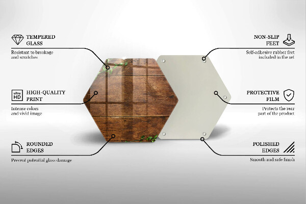 Kuchynská doska zo skla Drevené dosky a listy