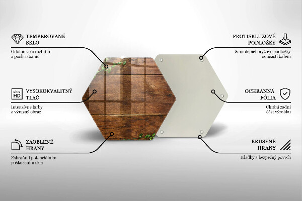 Kuchynská doska zo skla Drevené dosky a listy