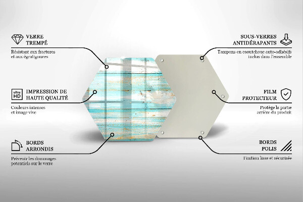 Kuchynská doska zo skla Vintage drevené dosky