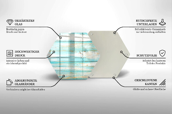 Kuchynská doska zo skla Vintage drevené dosky