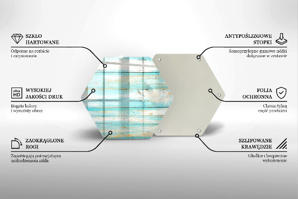 Kuchynská doska zo skla Vintage drevené dosky