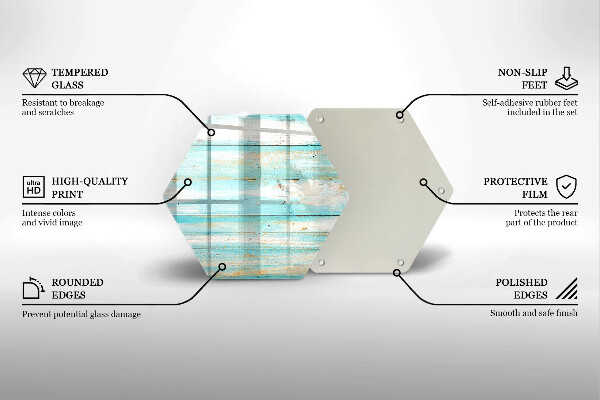 Kuchynská doska zo skla Vintage drevené dosky