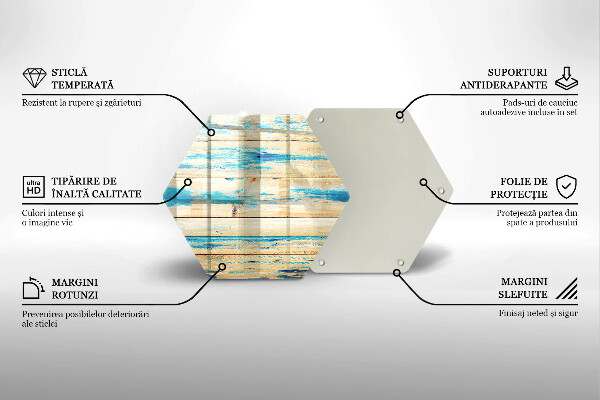 Kuchynská doska zo skla Retro drevené dosky