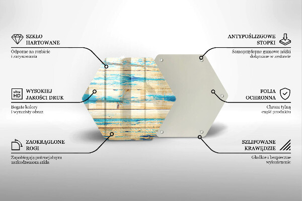 Kuchynská doska zo skla Retro drevené dosky