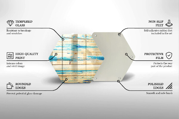 Kuchynská doska zo skla Retro drevené dosky