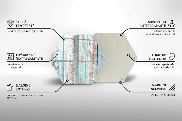 Kuchynská doska veľká zo skla Staré vintage dosky