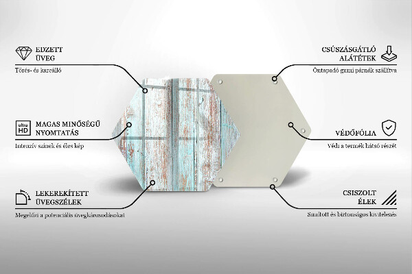 Kuchynská doska veľká zo skla Staré vintage dosky